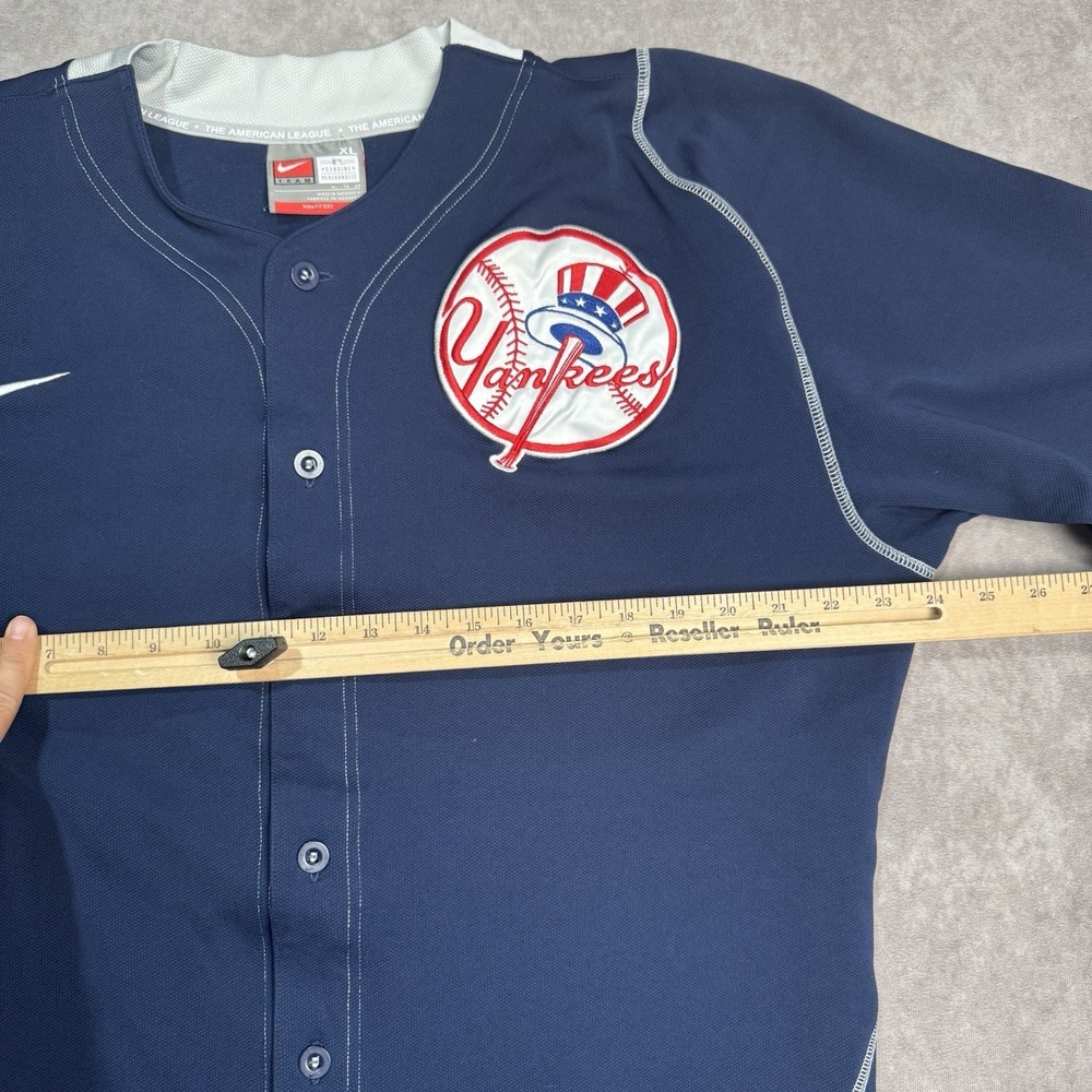 Nike Y2K Vintage New York Yankees Baseball Jersey MLB Embroidered Logo Men XL - Picture 8 of 11
